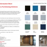 Colourline Framed Partitions Information Sheet