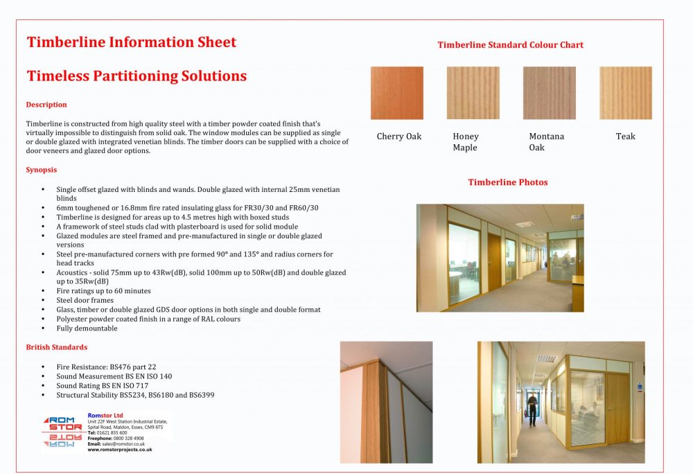 Timberline Information Sheet