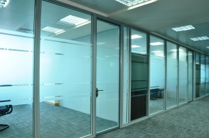 Glass Door Office Partitioning